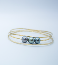 Load image into Gallery viewer, Beach Girl Wave Tahitian Trio Bangles
