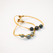 Load image into Gallery viewer, Woven Tahitian Pearl  Anklet
