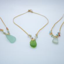 Load image into Gallery viewer, Woven Sea Glass Necklace
