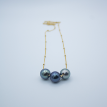 Load image into Gallery viewer, Triple Tahitian Pearl Slide Necklace

