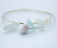 Load image into Gallery viewer, North Shore Sea Glass Bangle
